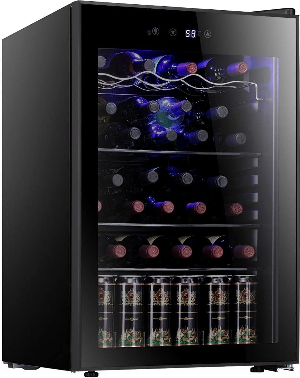 Wine Beer Fridge Cabinet - 36 Bottle Wine Cooler/Cabinet BeverageRefrigerator Small