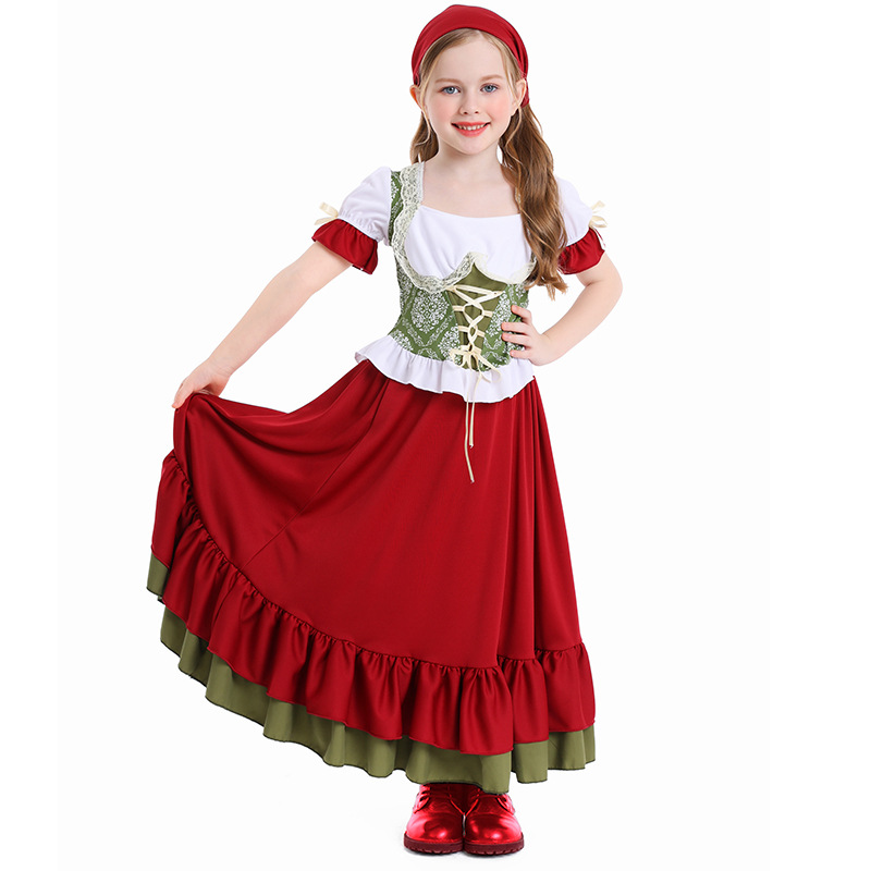 Beer And Wine Festival - Oktoberfest Kids Costume Bavarian Farm Girl