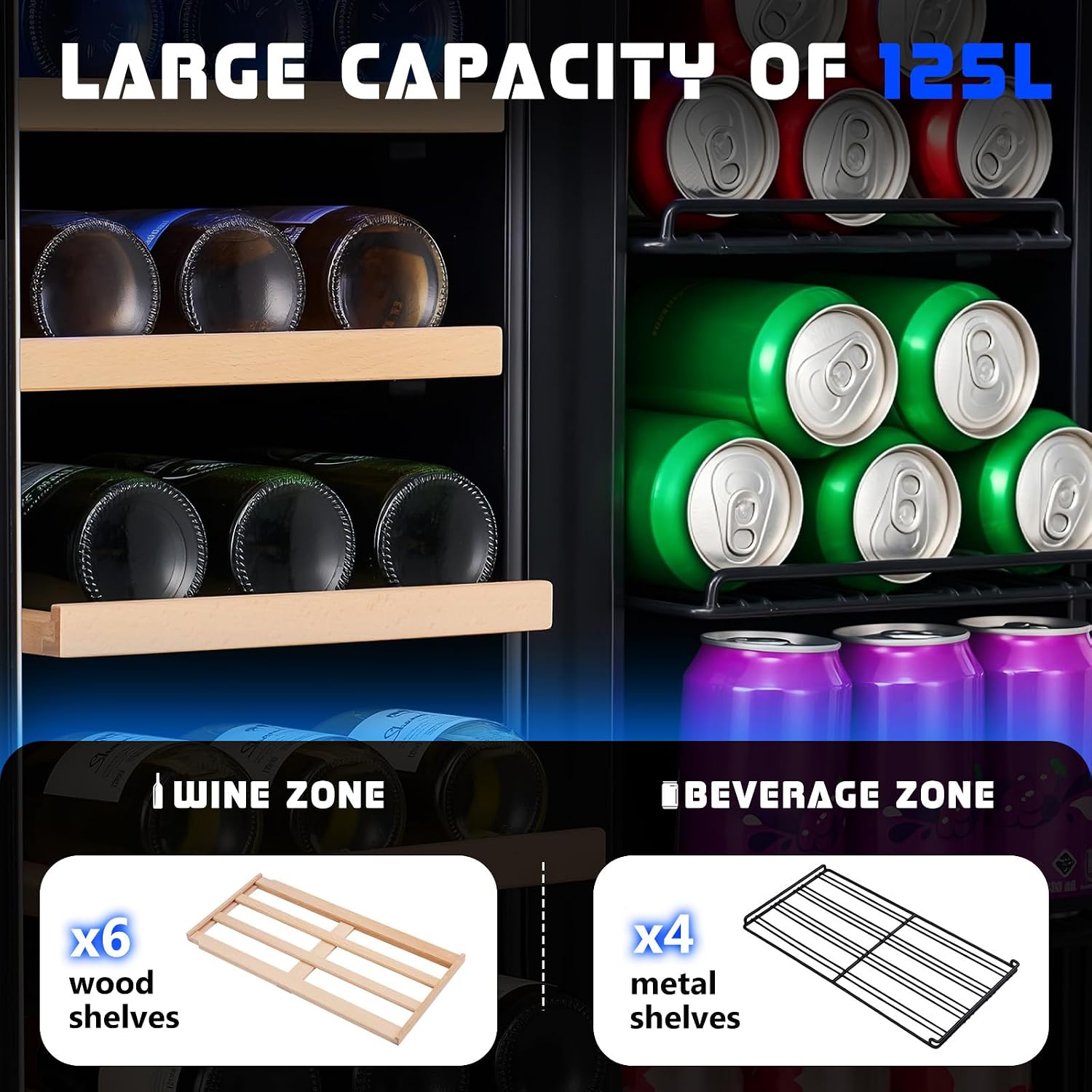 Beverage Refrigerator, 24-Inch - Wine Beer Dual Zone recension och pris