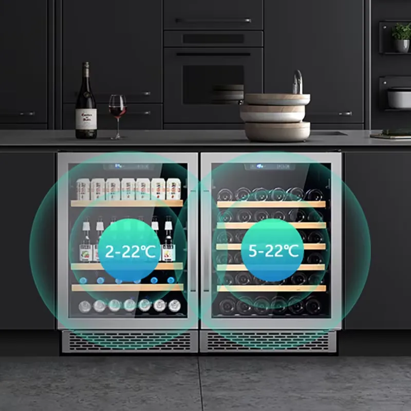 48 Bottle Wine Fridge Dual Gla - Wine Beer Fridge Cabinet recension och pris