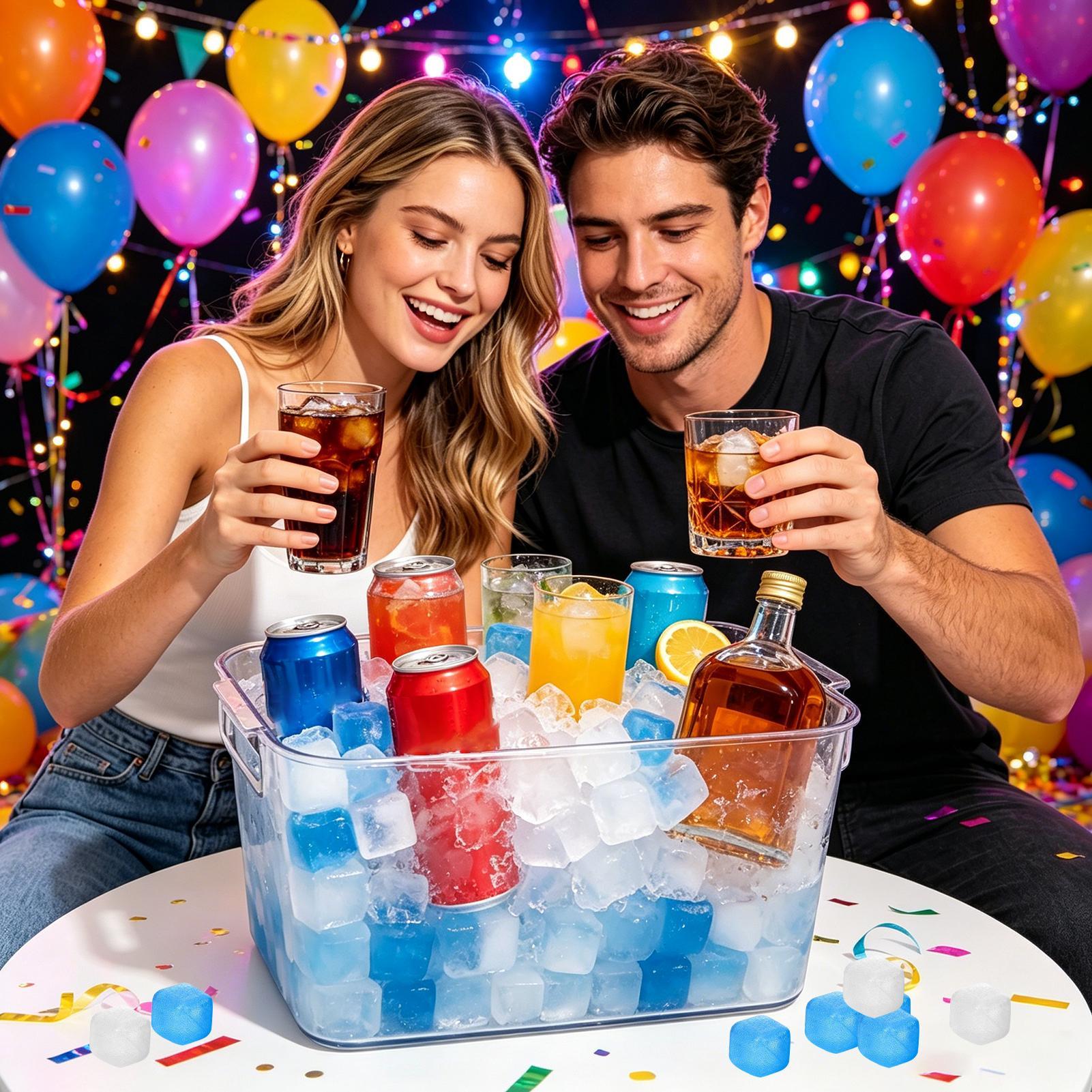 100 Pieces Ice Cubes Reusable  - Wine Beer Refrigerator recension och pris