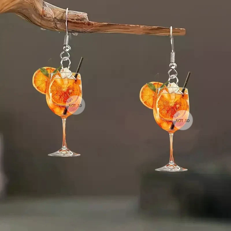 Fashion 2D Flat Design Earring - Beer And Wine Festival recension och pris