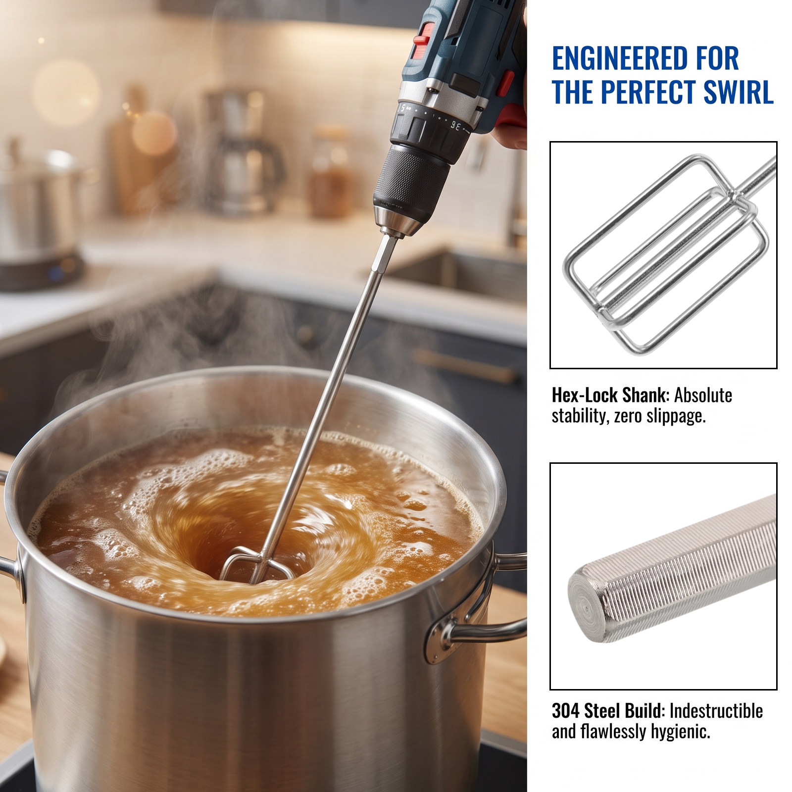Stainless Steel Mixing Rod Hex - Wine Mix With Beer recension och pris