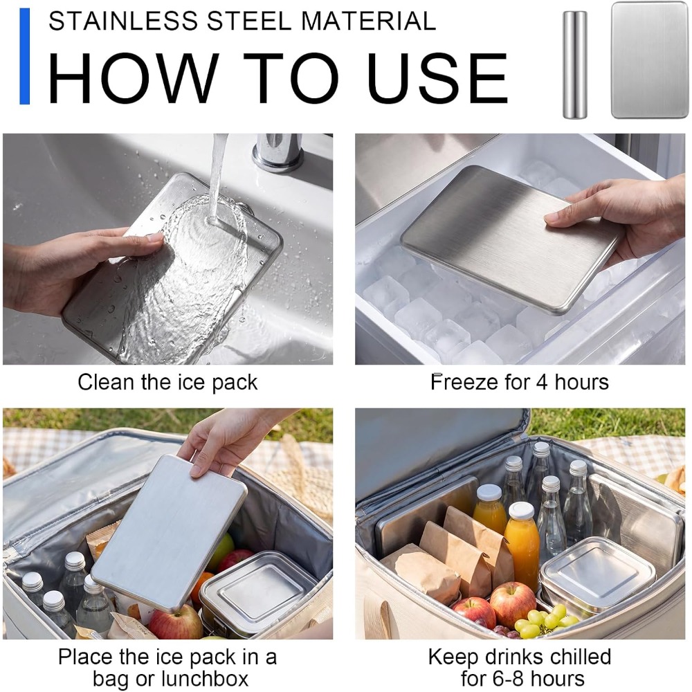 Stainless Steel Ice Pack for C - Wine Beer Refrigerator recension och pris