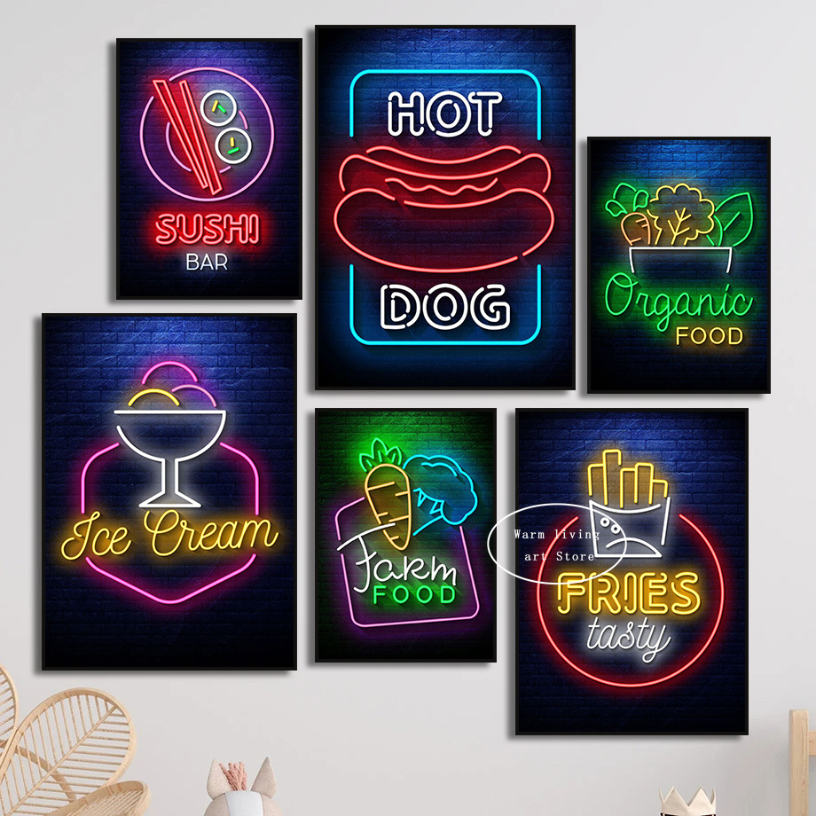 Neon Food Ramen Sushi Pizza Be - Wine Beer Pizza recension och pris