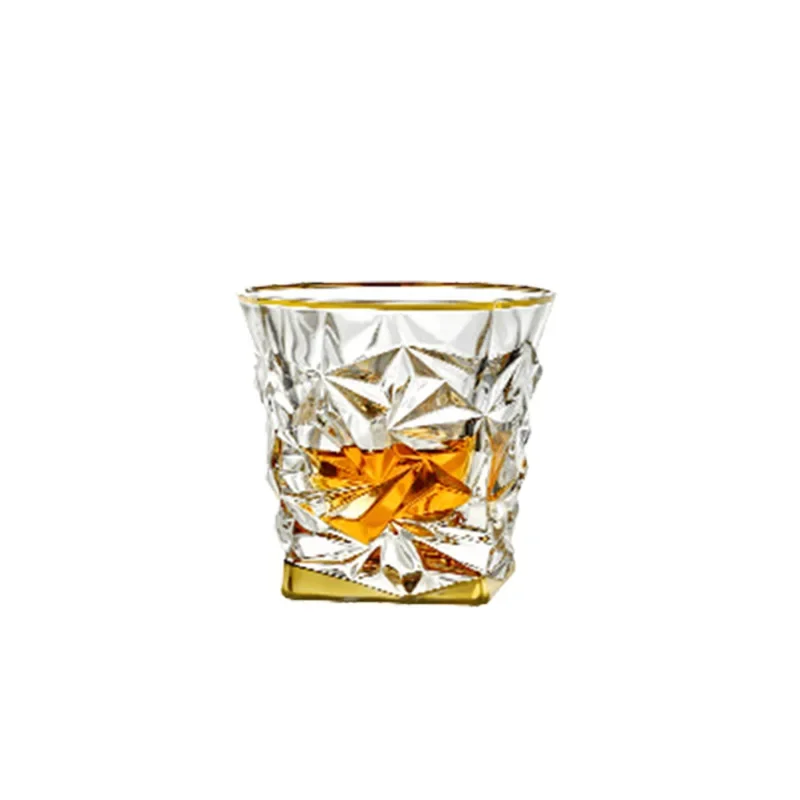 Crystal glass gold-painted whi - Wine Beer Pairing recension och pris