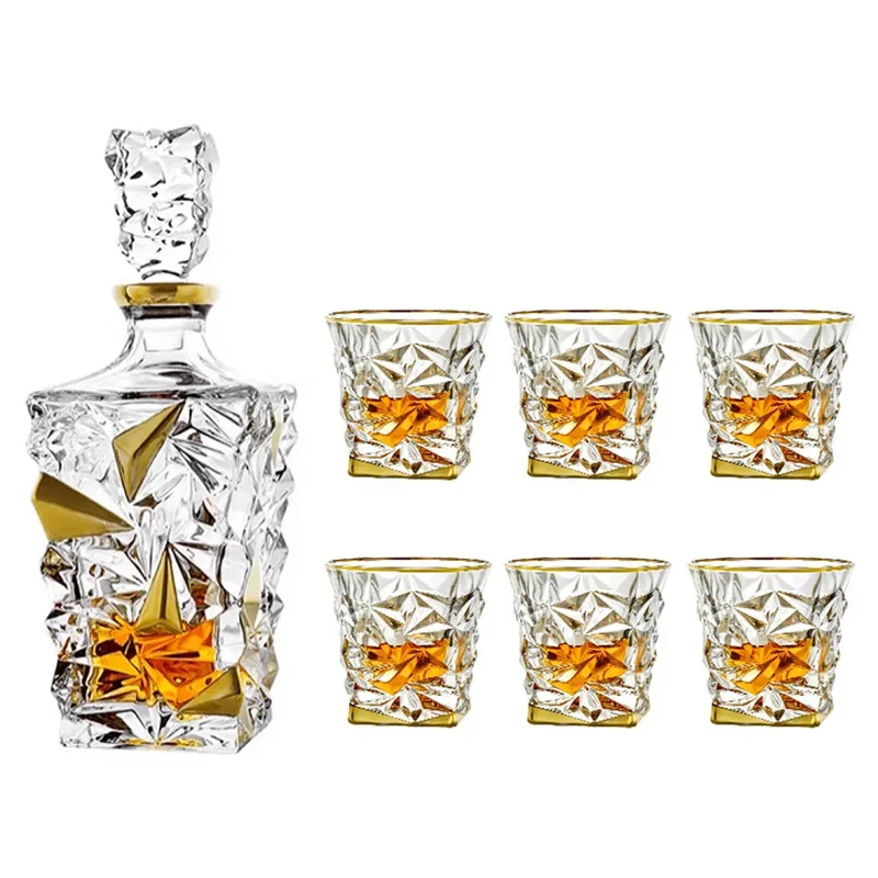 Crystal glass gold-painted whi - Wine Beer Pairing recension och pris