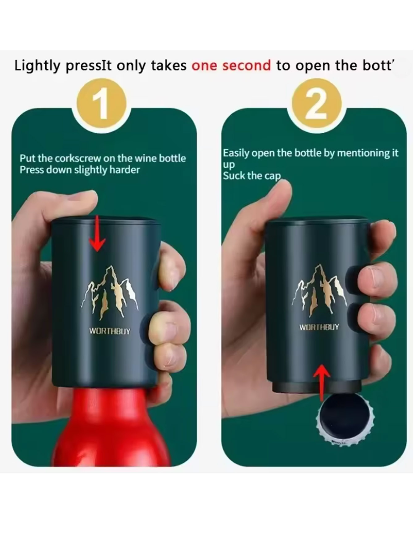 1Pcs Automatic Beer Bottle Ope - Wine Opener Electric recension och pris