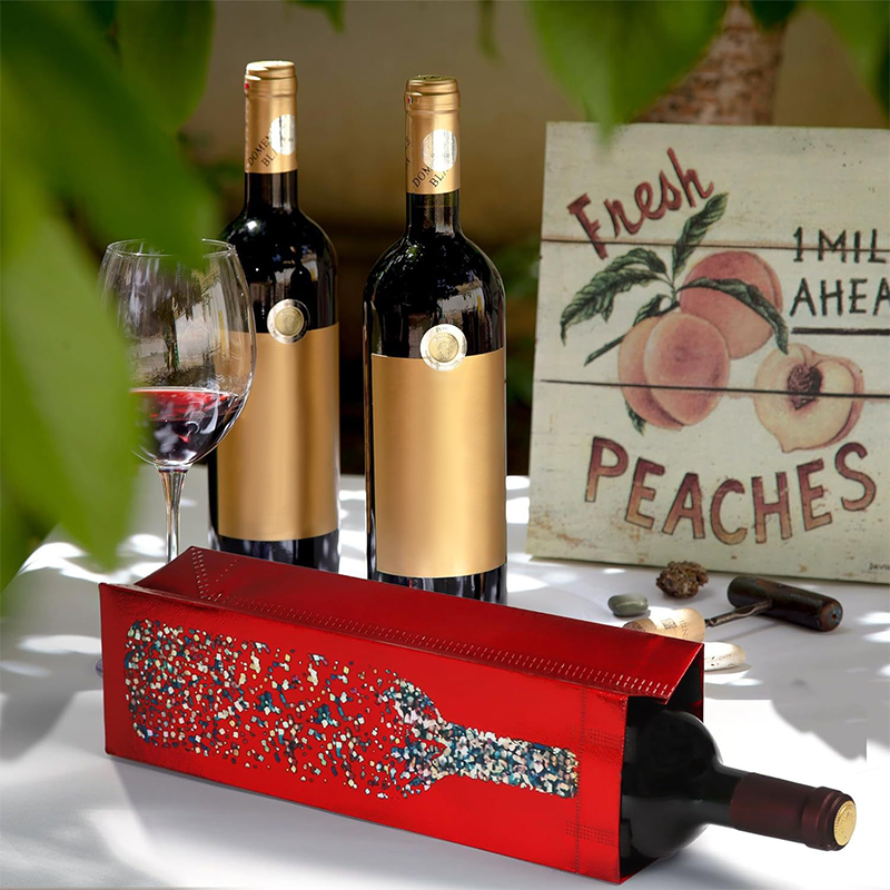 Wine Bag Non-Woven Fabric Tote - Wine Beer Refrigerator recension och pris