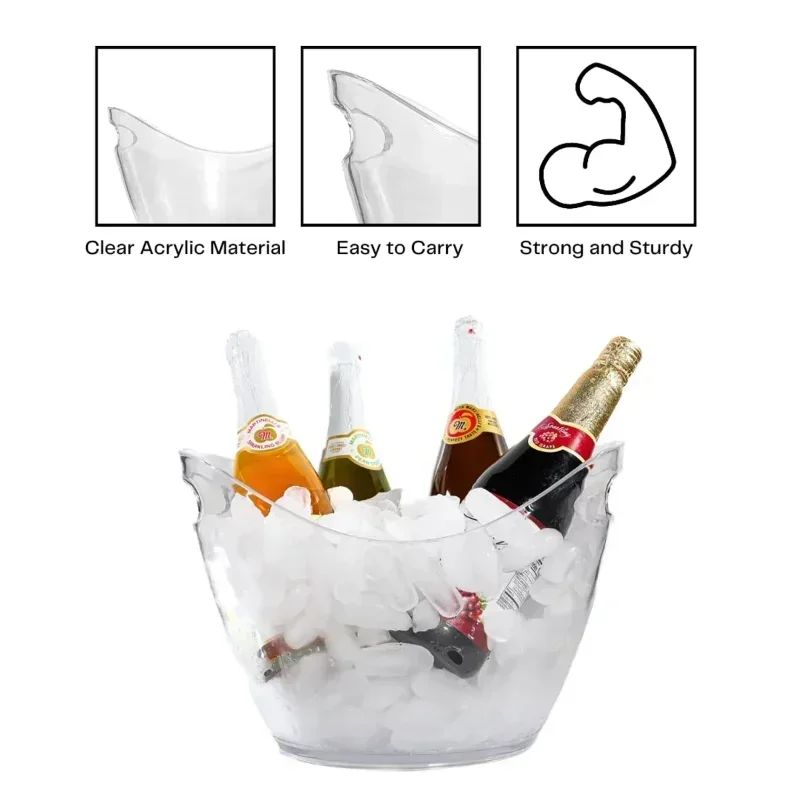 4/8L Ice Bucket Transparent Ic - Wine Beer Refrigerator recension och pris